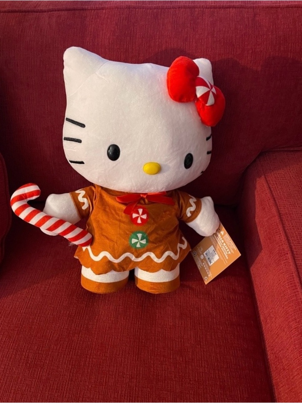 Hello Kitty Holiday Gingerbread Plush - White & Red